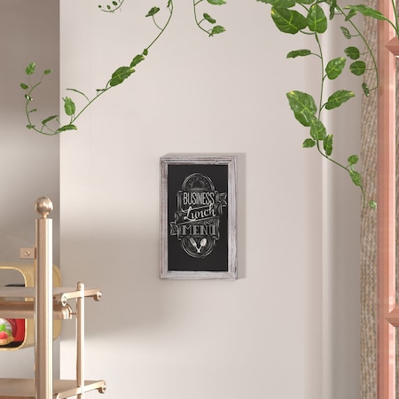 Flash Furniture 11 x 17 Whitewashed Magnetic Hanging Chalkboard HGWA-GDIS-CRE8-662315-GG